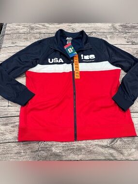 NWT FIFA USA World Cup Red, Navy & White Track Jacket Men’s Size XXL